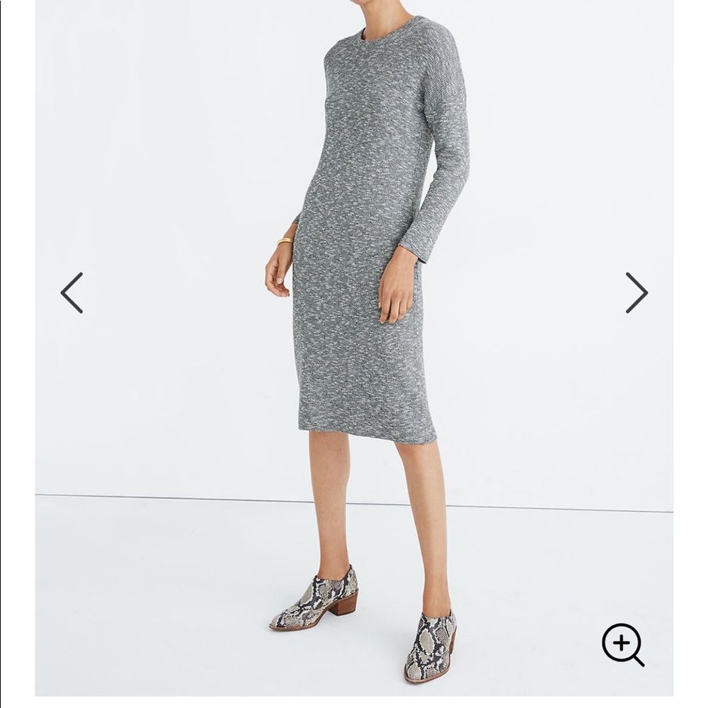 Madewell Drop-Shoulder Sweater Midi Dress sz M